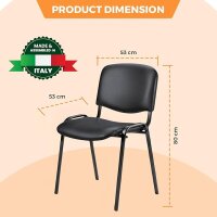 Topsit CLA Besucherstuhl Kunstleder Set 4