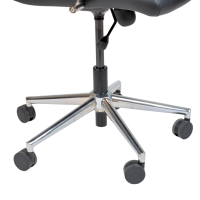 Topsit LEC000152 Ergonomischer Bürostuhl, Kunstleder Chefsessel mit Armlehnen, Schwarz