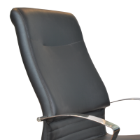 Topsit LEC000152 Ergonomischer Bürostuhl, Kunstleder Chefsessel mit Armlehnen, Schwarz