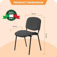Topsit CLA Besucherstuhl Set 8 anthrazit