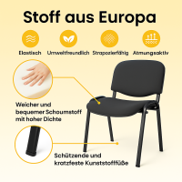 Topsit CLA Besucherstuhl Set 8 anthrazit