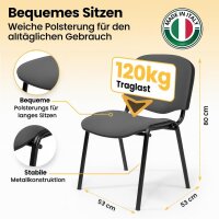 Topsit CLA Besucherstuhl Set 8 anthrazit