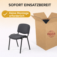 Topsit CLA Besucherstuhl Set 8 anthrazit